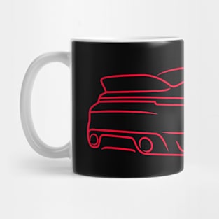 911 stoplamp back rear sportcar red Mug